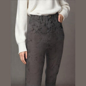 Marchesa Voyage Skinny Jeans Womens 30 Purple Floral Mid Rise Casual Stretch